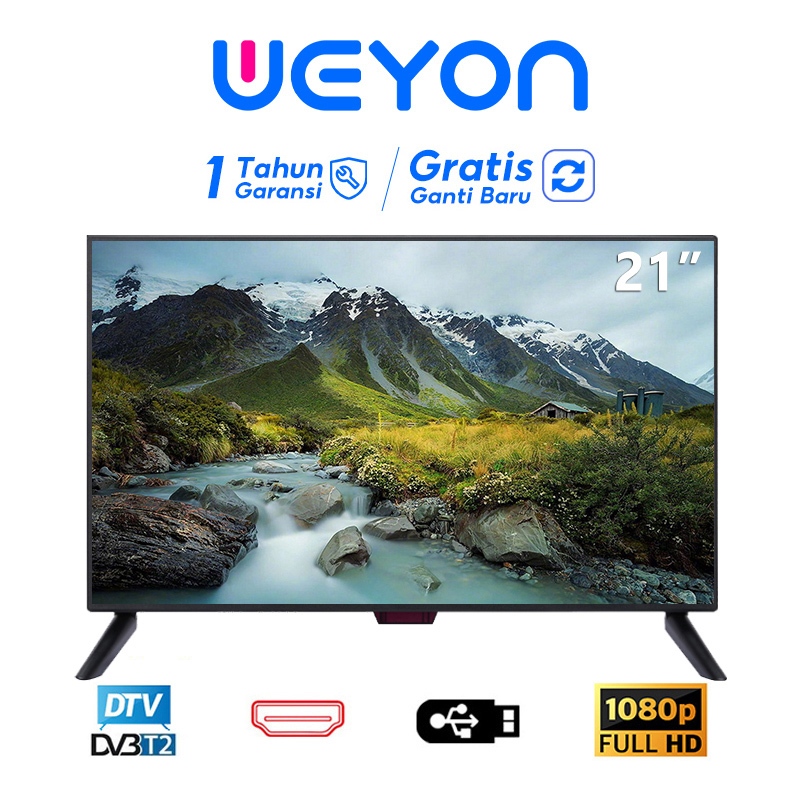 Weyon TV Digital 24 inch 25 inch Led TV 21 inch TV Led Digital 21/22 inch Televisi Led Garansi 1 Tah