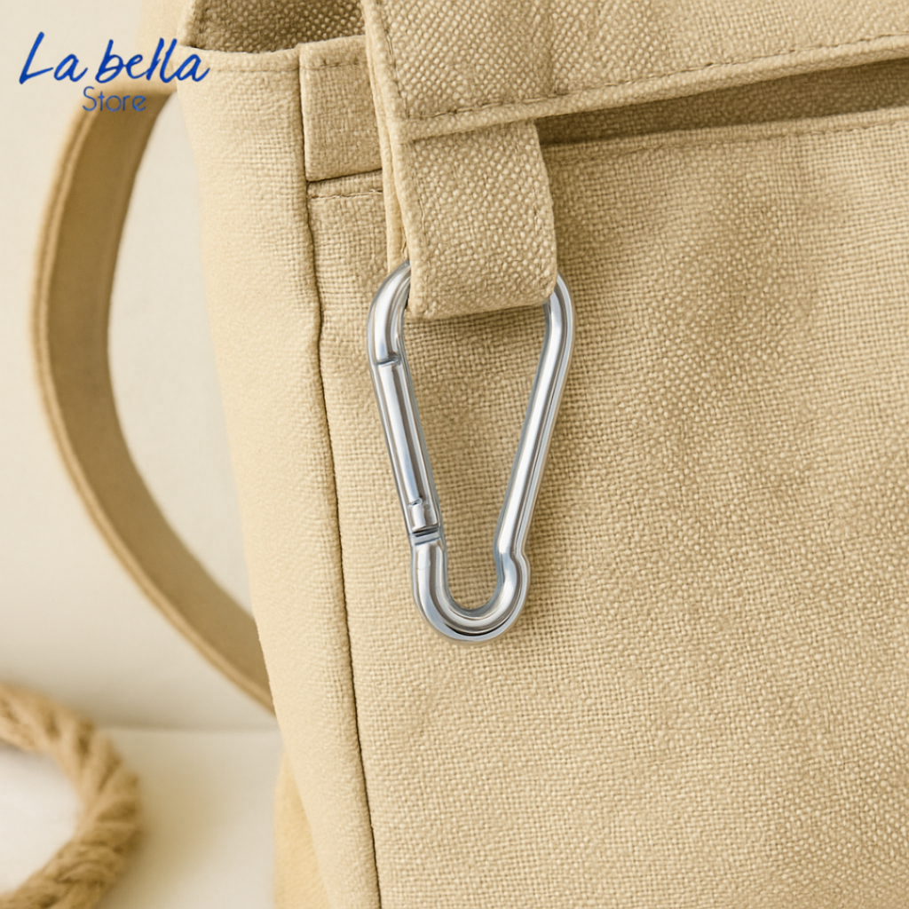 Carabiner Kait Pengait Aluminium Ring Hook Multifungsi untuk Tas, Outdoor, Camping, Kunci – Silver