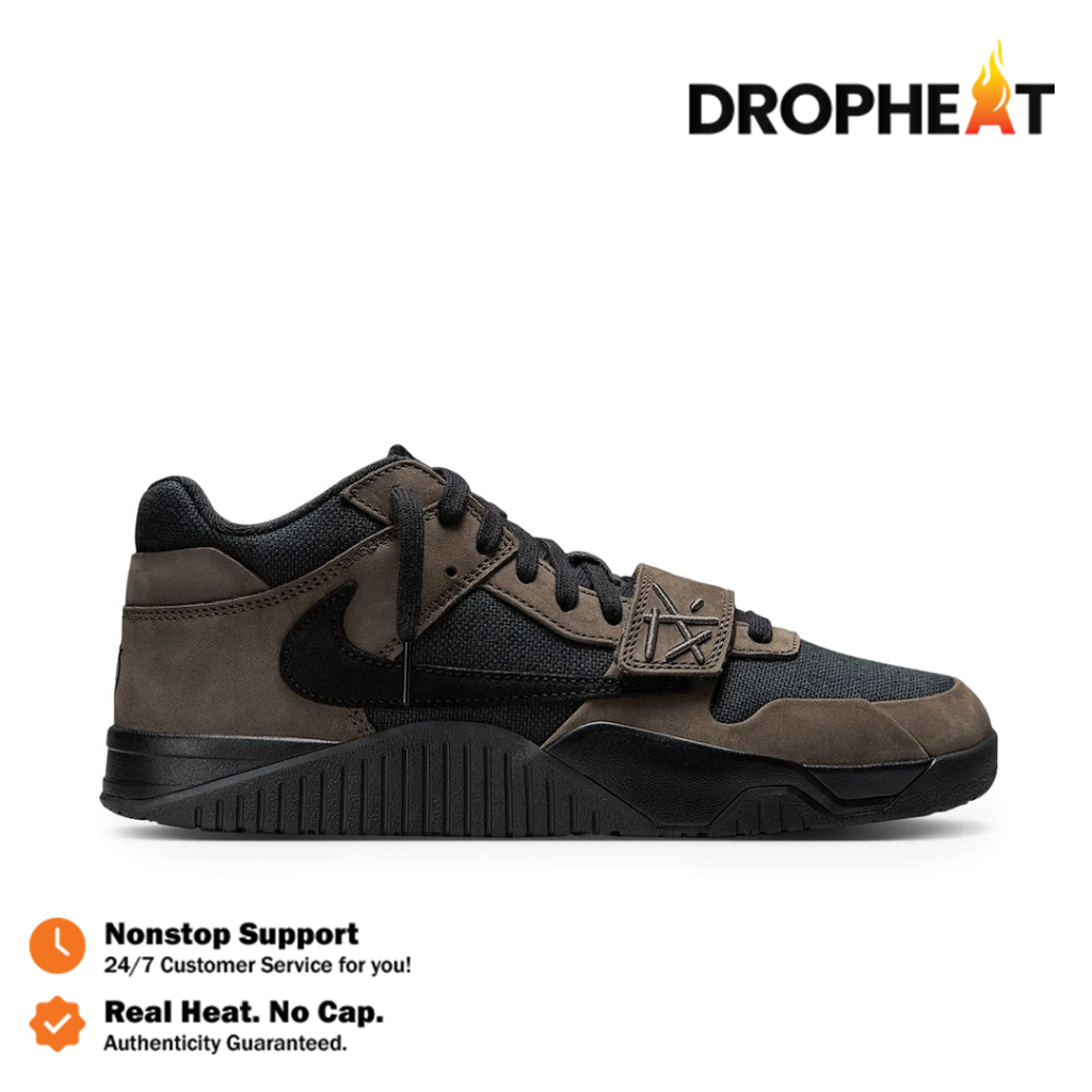Sepatu Nike Travis Scott Jordan Jumpman Jack Trainer Dark Mocha Sneakers Authentic
