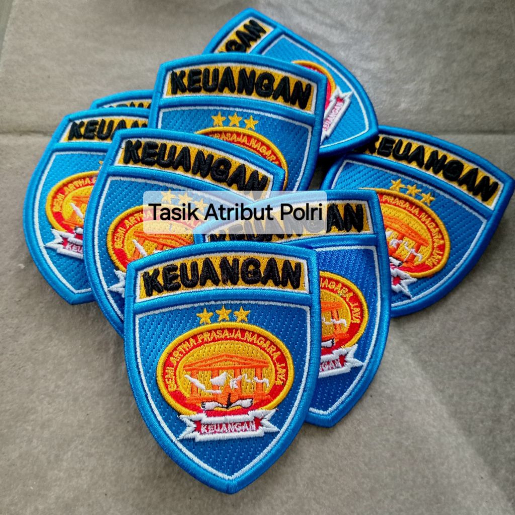 ATRIBUT KEUANGAN POLRI BORDIR TIMBUL 3D