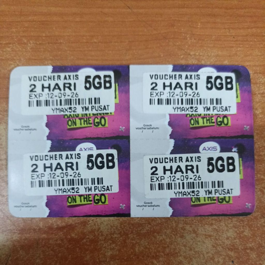 VOUCHER AXIS 5GB 2HARI + KUOTA LOKAL