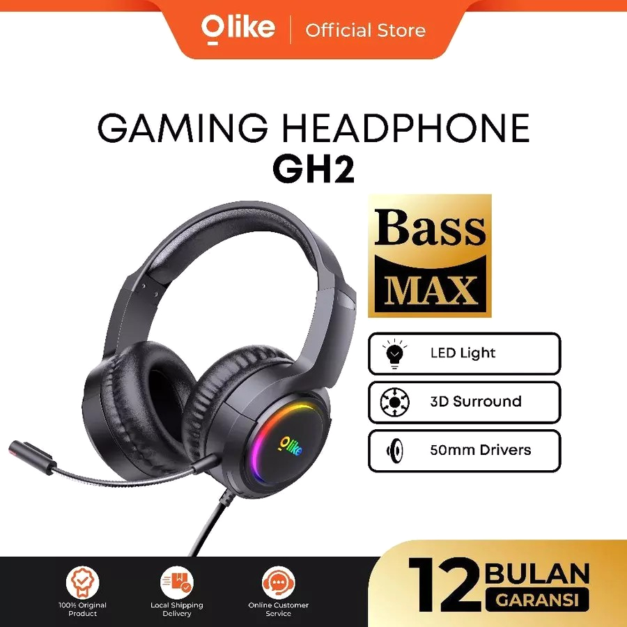 Olike GH2 Gaming Headphone LED 3D Surround