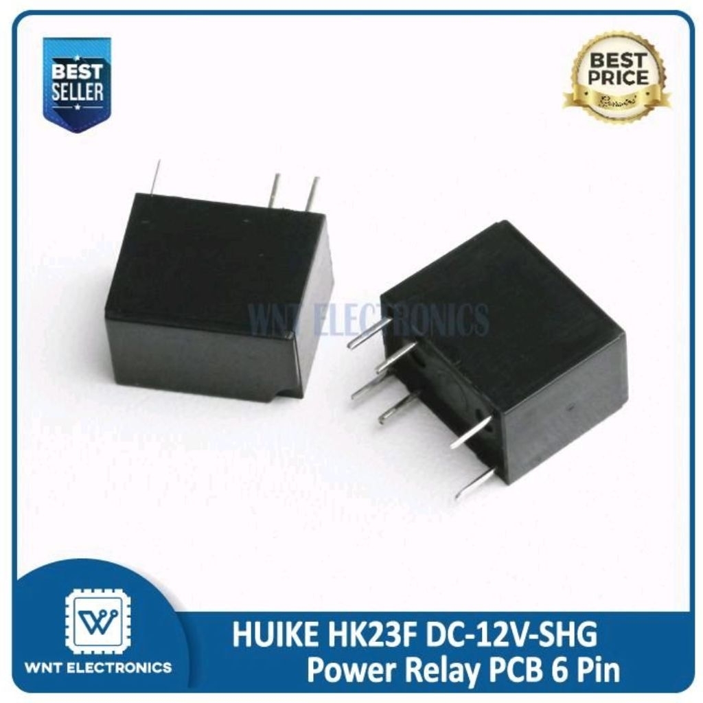 Relay SPDT Huike HK23F DC12V-SHG - Relay 12v 6 Pin - Relay 12V