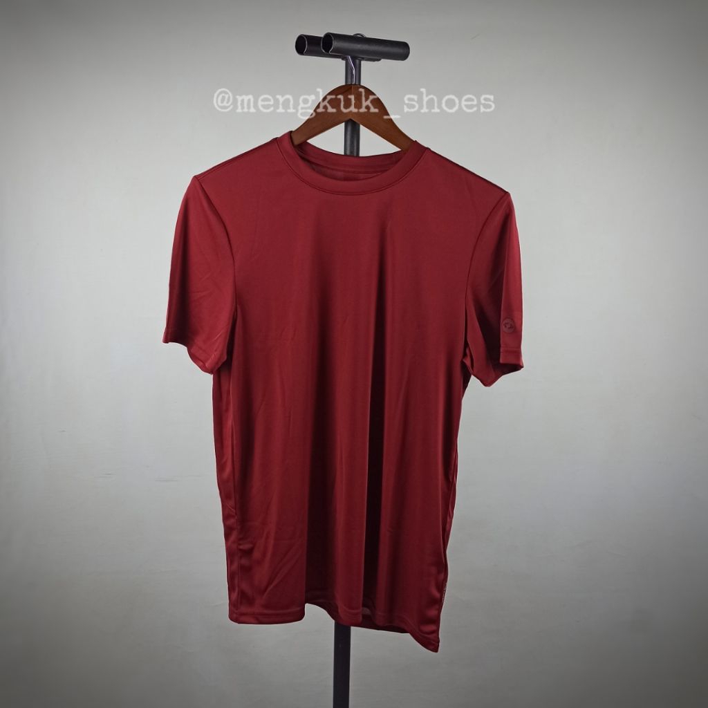 Kaos Run Astec IT Active Men TShirt MAROON size M L Original - KAOS RUNNING TENNIS PADEL BADMINTON P