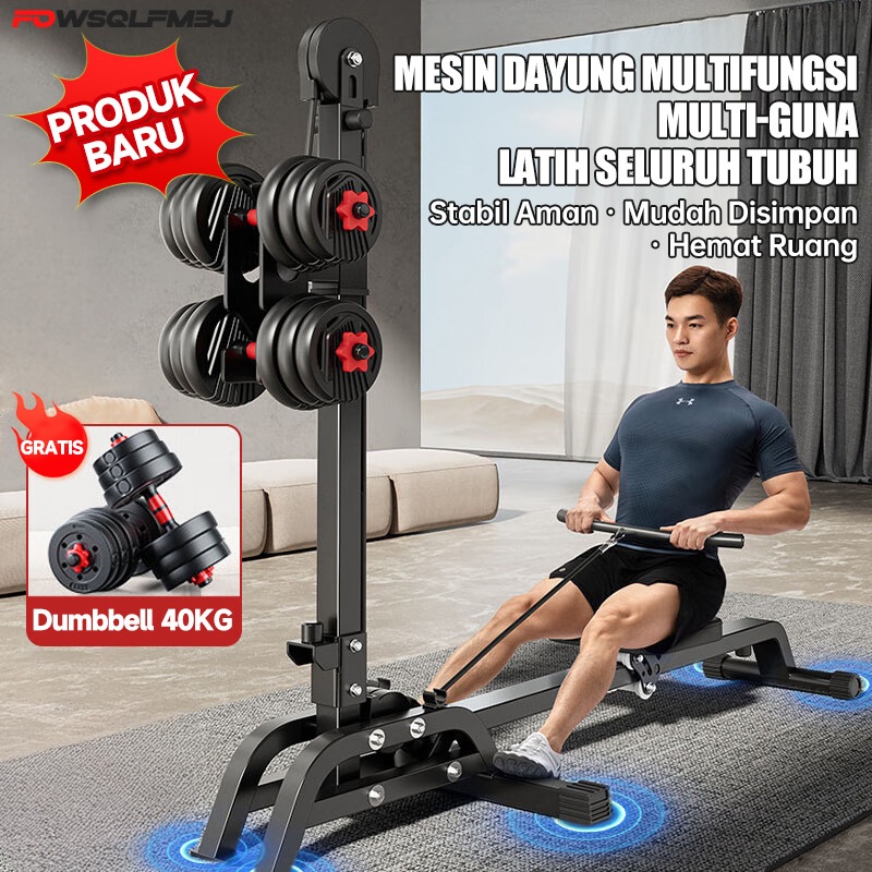 NEW (Dapat Dilipat)Multifunctional Rowing Machine High Pull Down Foldable 2-in-1+ Dumbbell