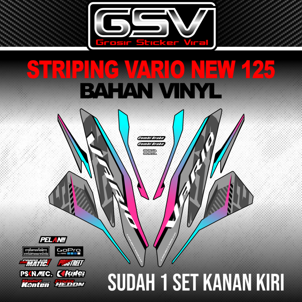 STRIPING HONDA VARIO 125 NEW 2024/2025  STICKER VARIO 125i GEN 2 VARIASI STIKER 125 ORIGINAL