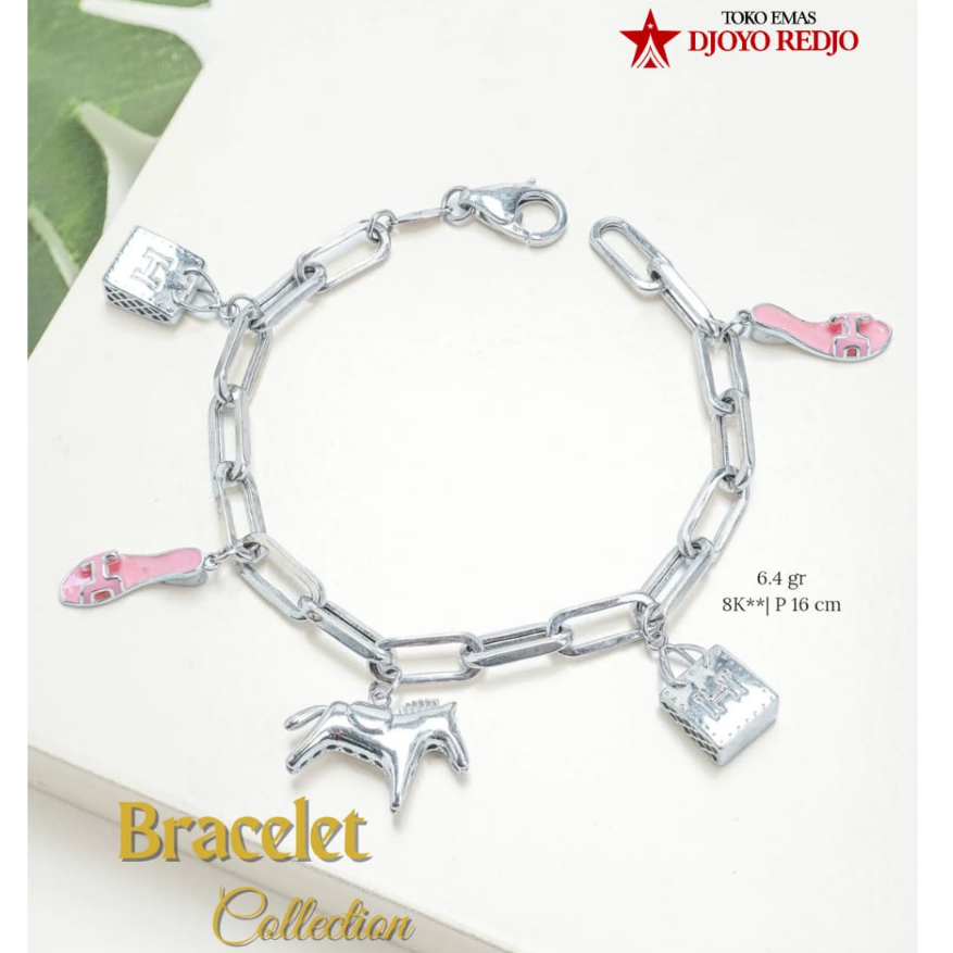 GELANG RANTAI EMAS PUTIH/GELANG CATENA/GELANG DEWASA 8K