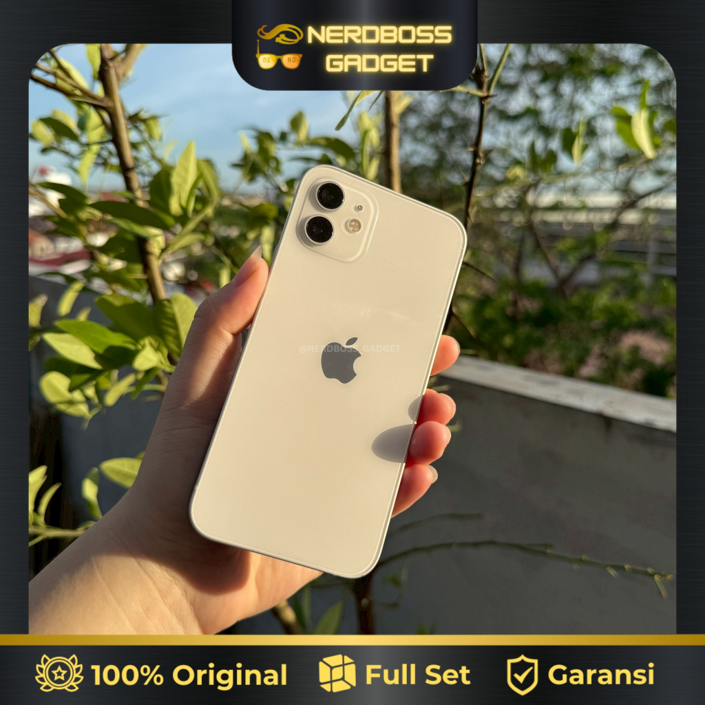 APPLE IPHONE 12 WHITE 128GB ORIGINAL MULUS MANTAP FULLSET