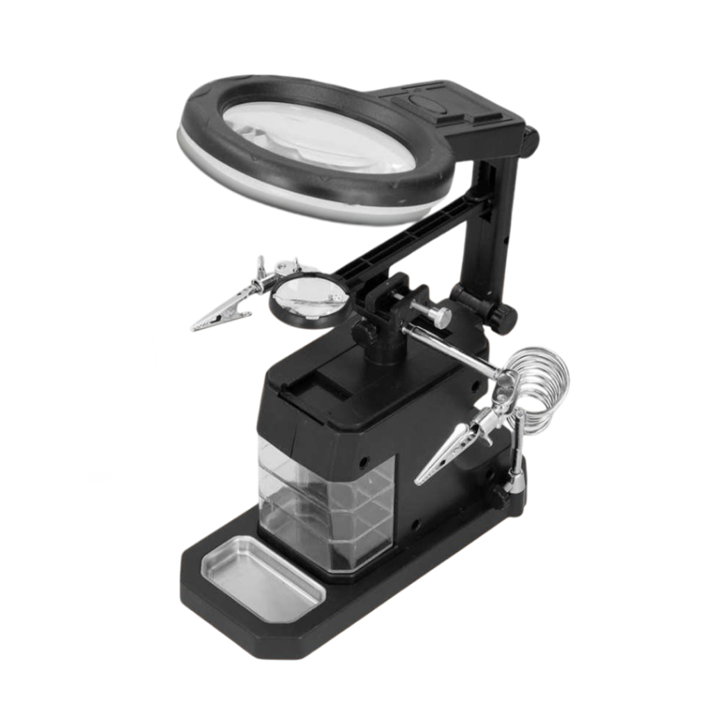 Weilai TE-803 Penjepit PCB + Kaca Pembesar + Dudukan Solder ORIGINAL