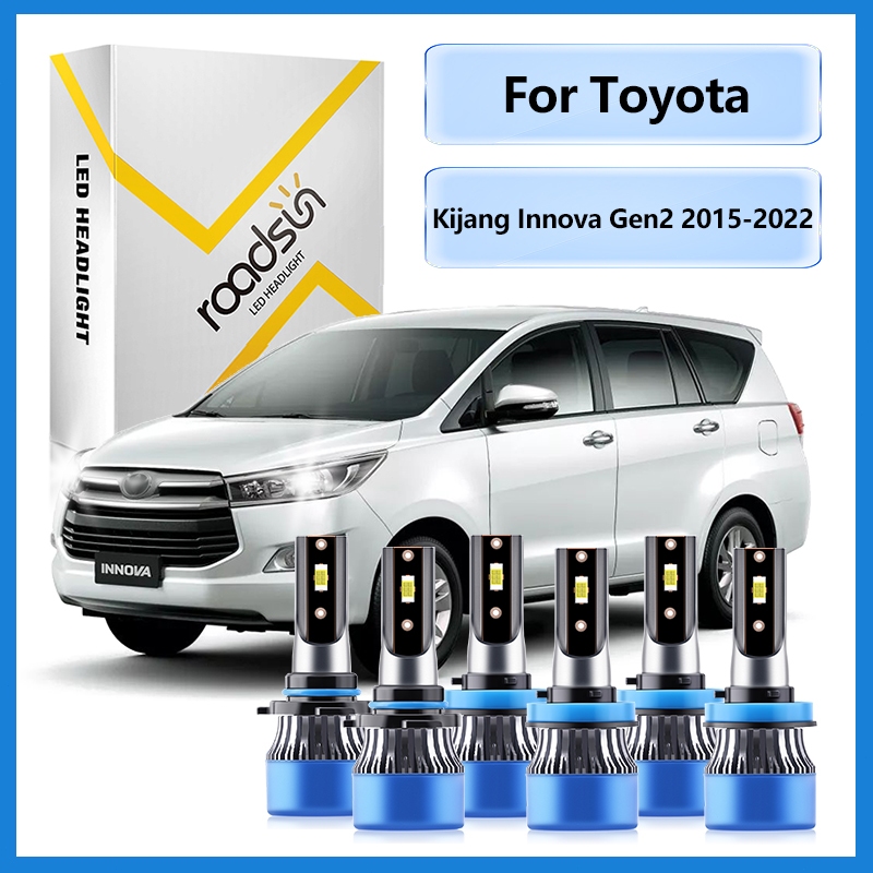 * Cocok untuk Toyota Kijang Innova Gen2 2015-2022 * Lampu Depan Mobil LED, Lampu Sorot Rendah, Lampu