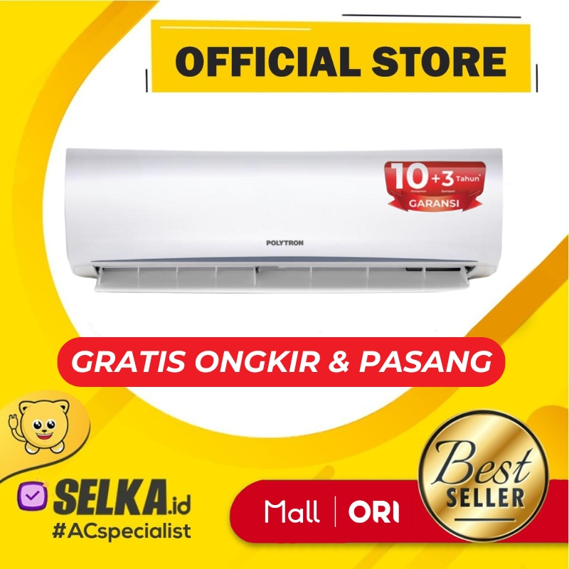 AC POLYTRON PAC 05VH + PASANG AC SPLIT STANDARD 1/2 PK