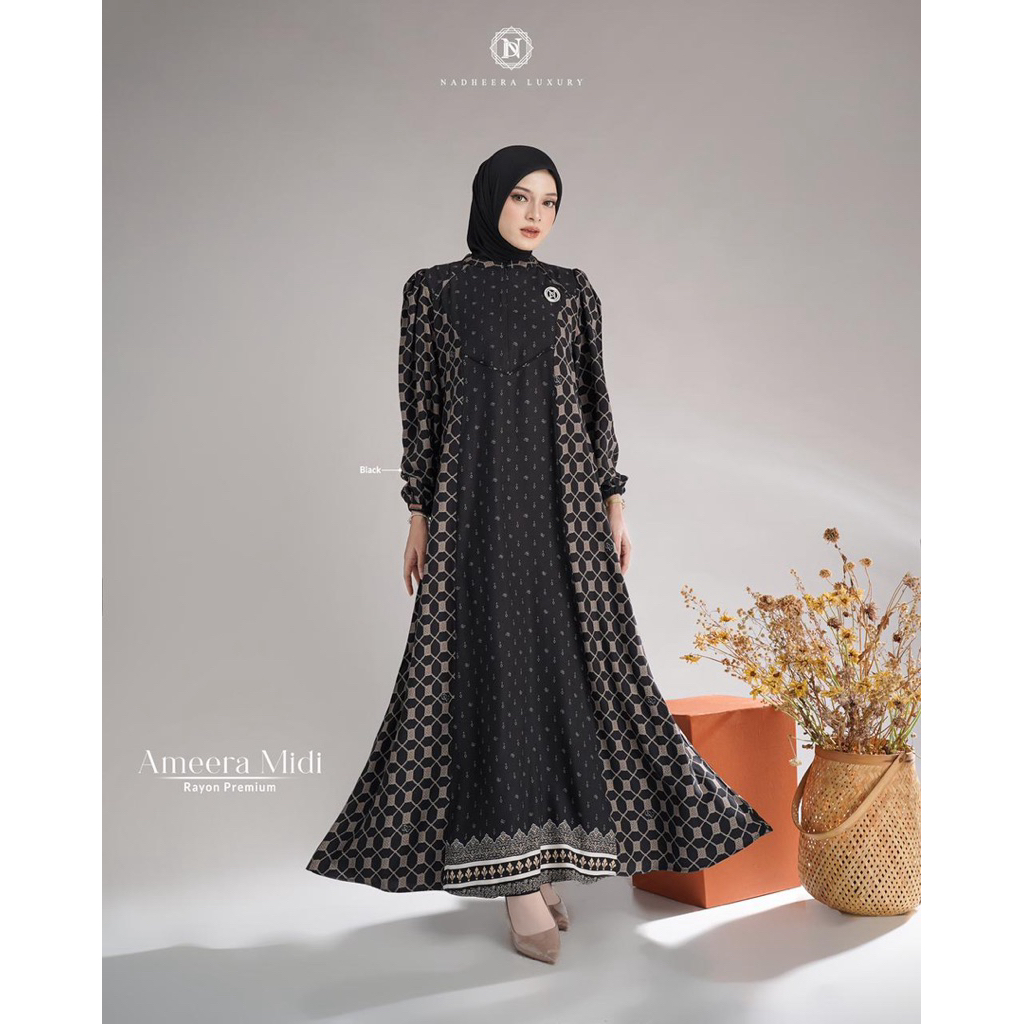 Nadheera Ameera Midi Dress Terbaru orii