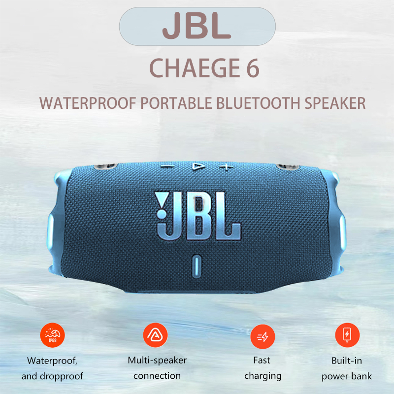 JBL Charge 6 Speaker portabel tahan air dan tahan jatuh dengan JBL Pro sound yang mantap Up to 28 ho