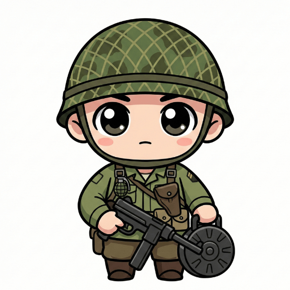 Mainan Action Figure kecil susun rakit Army US Soldier WW2