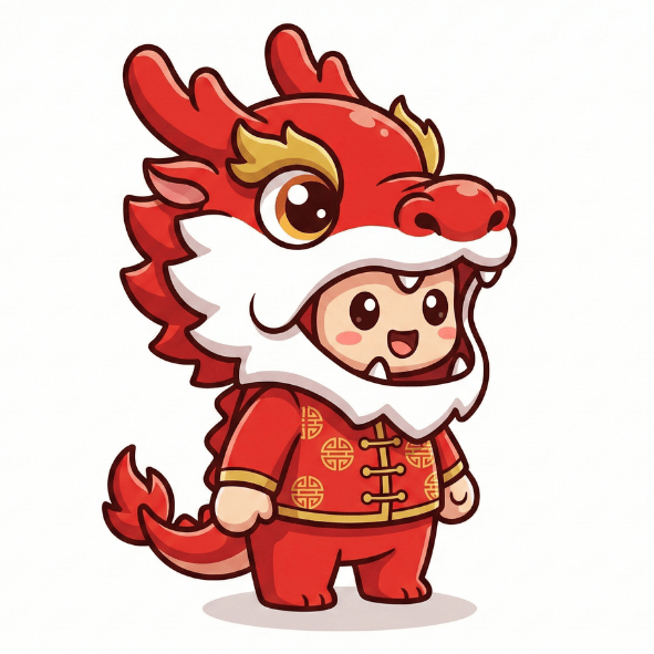 Mainan Action Figure kecil susun rakit Barongsai