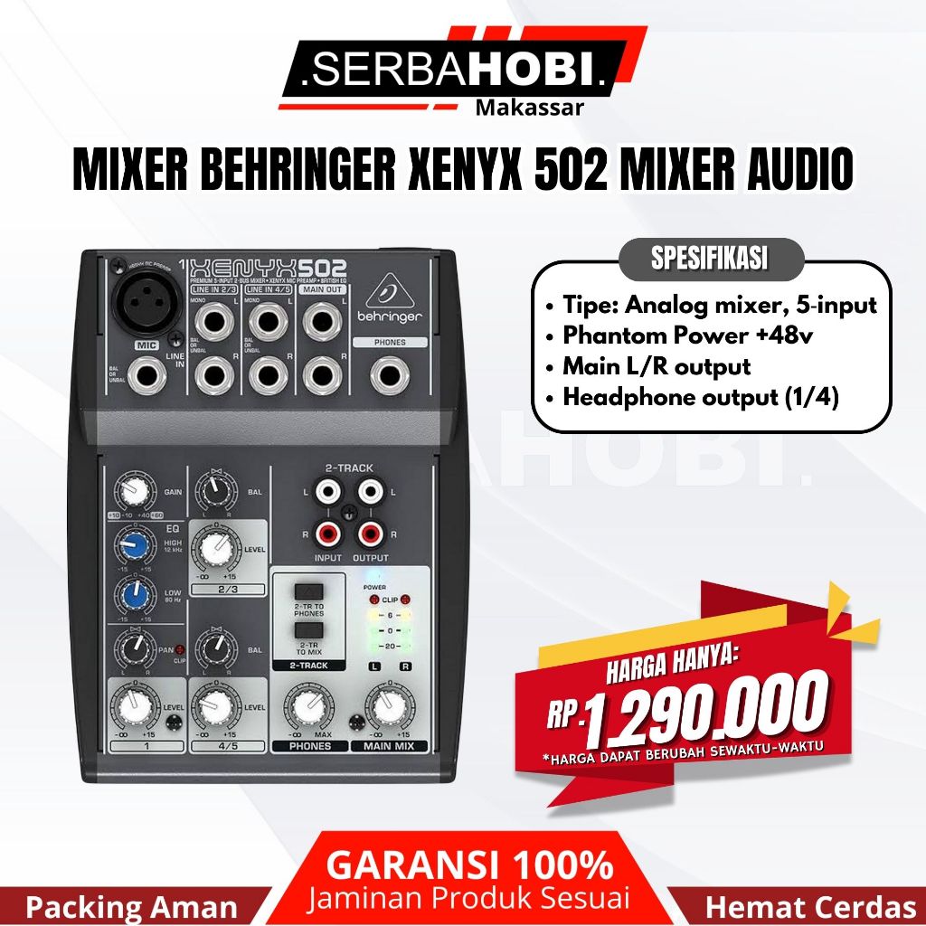 BEHRINGER AUDIO MIXER XENYX 502 / MIXER BEHRINGER XENYX 502