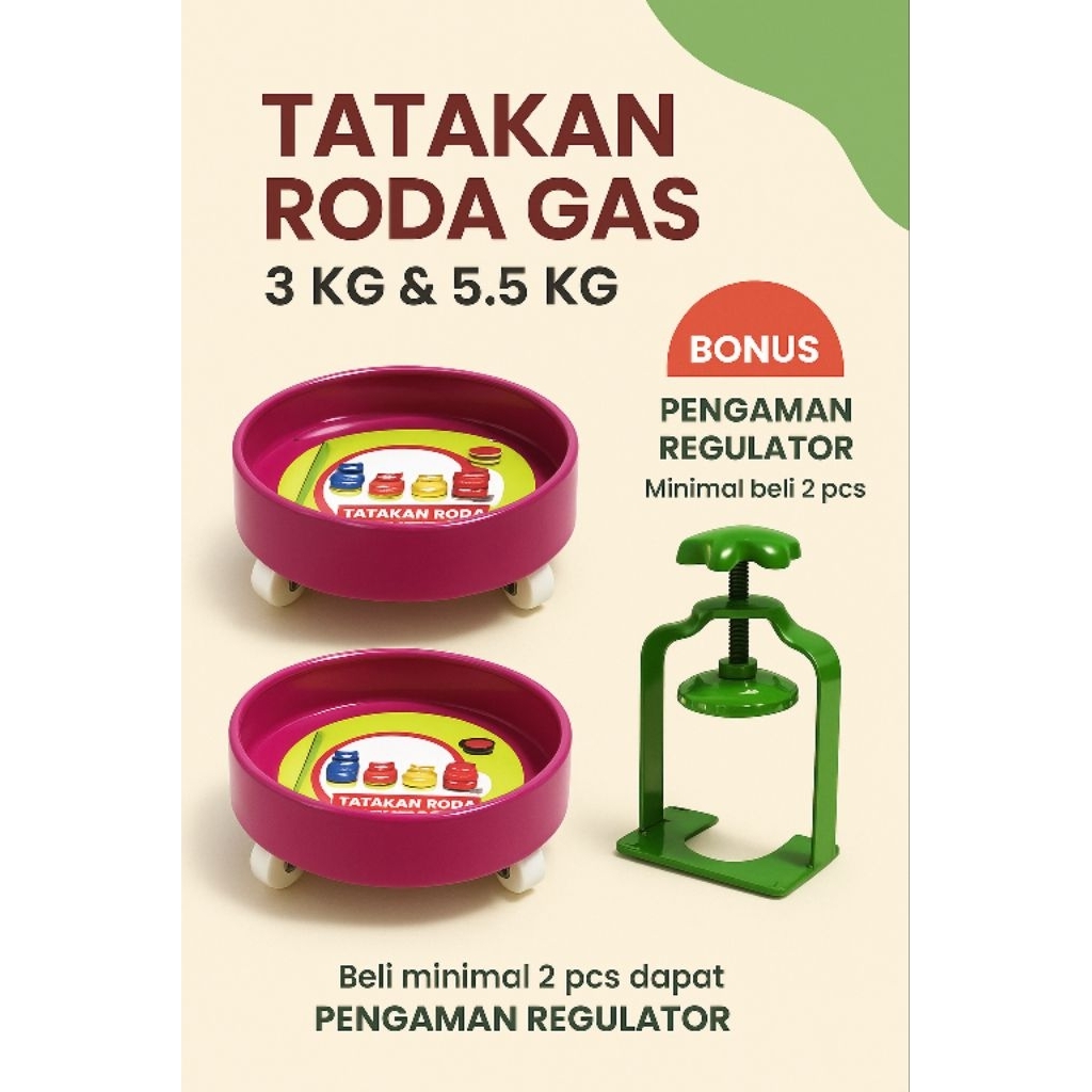 TATAKAN RODA BLUE GAZ 5.5 KG BRIGHT GAS 3 KG TABUNG MELON
