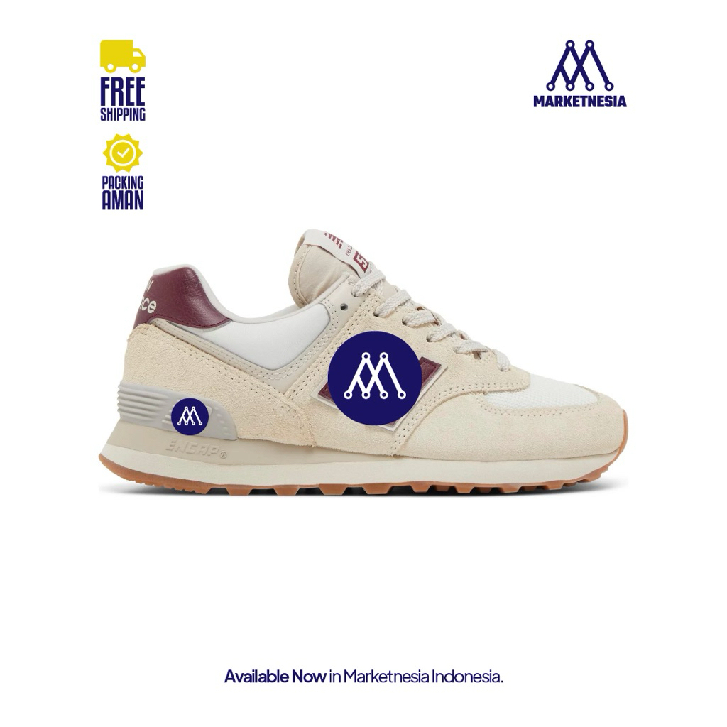 Sepatu 574 Moonbeam Burgundy 100% BNIB