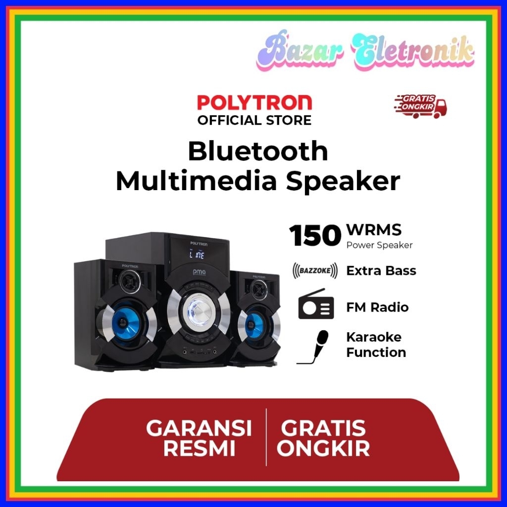 SPEAKER AKTIF POLYTRON BLUETOOTH PMA 9527 / SPEAKER AKTIF POLYTRON / SPEAKER AKTIF POLYTRON PMA 9527
