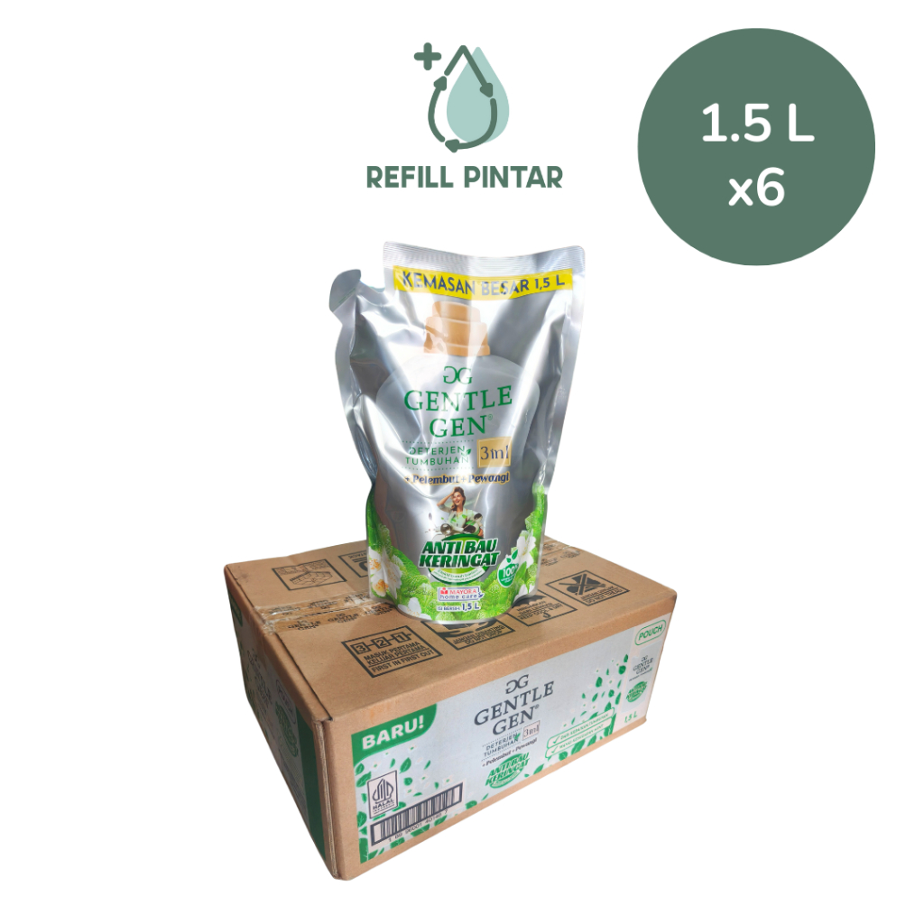 GROSIR Gentle Gen Liquid Detergent Deterjen Cair 700 ml/1.5 L - Morning Breeze/Anti Keringat/Lilac/C