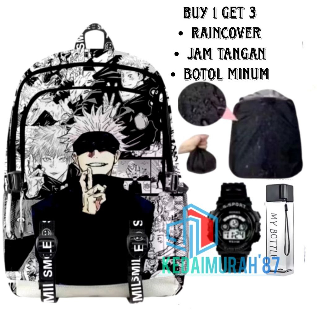 Tas Ransel Anak SD SMP Karakter Naruto Wibu Fashion Tas Anak