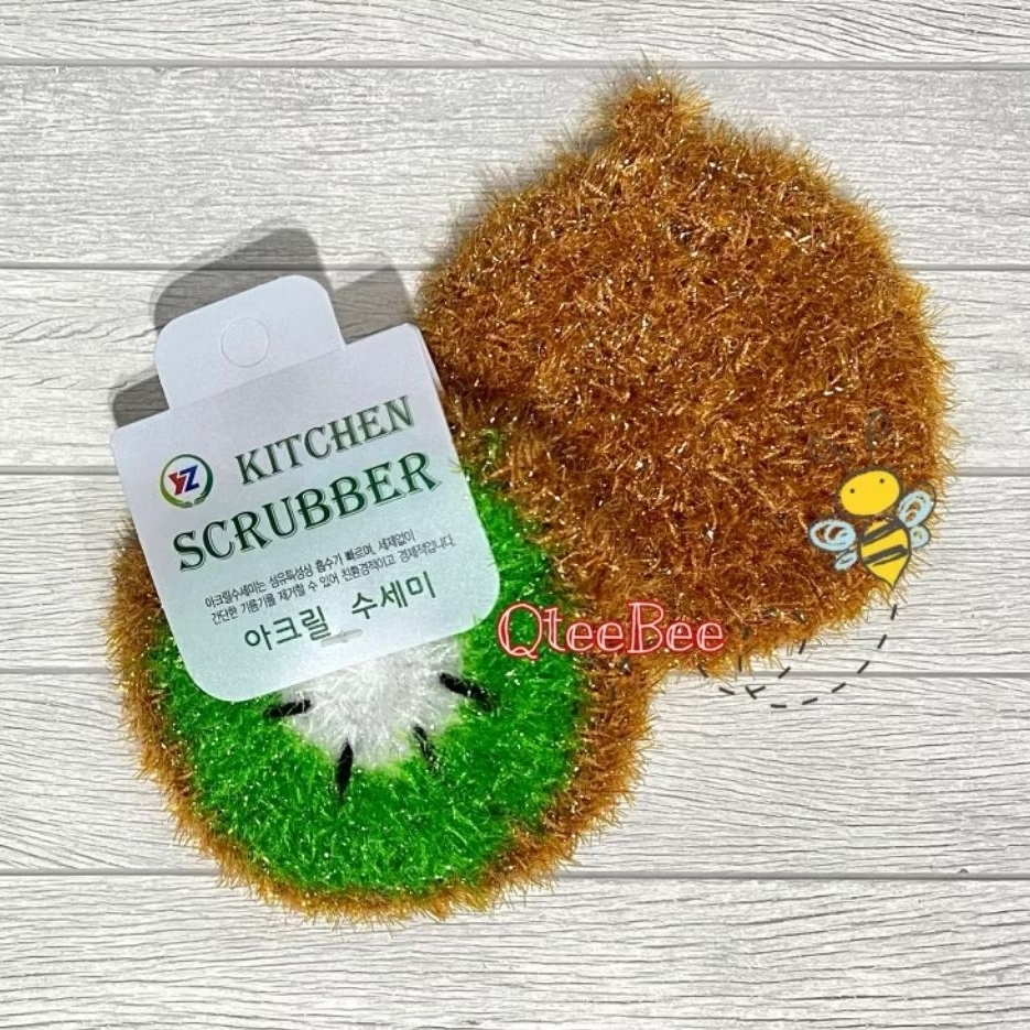 Kiwi scrubber / dish scrubber / sabut cuci piring / non-scratch scrubber / handmade