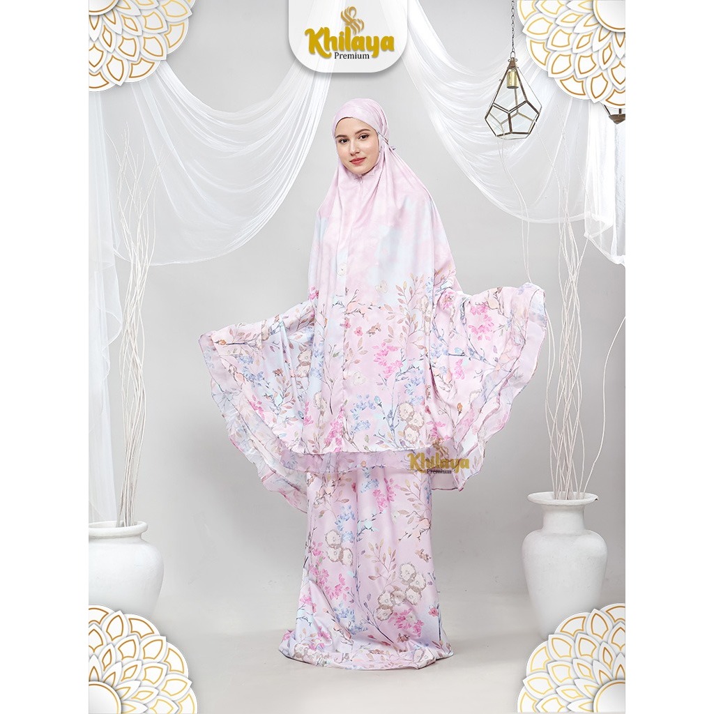 Mukenah Premium Jumbo Eksklusif 2in1 Mukena Motif Aesthetic Mewah Hari Raya Arunika