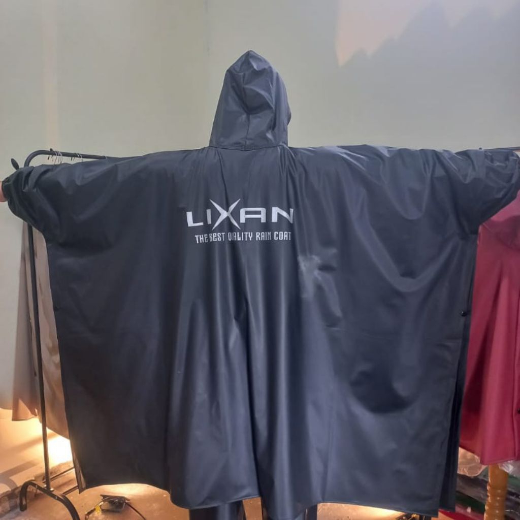 JAS HUJAN PONCO SAJA JAS HUJAN KELELAWAR JUMBO JAS HUJAN PONCO JUMBO BAHAN PVC 025 TEBAL ELASTIS ORI