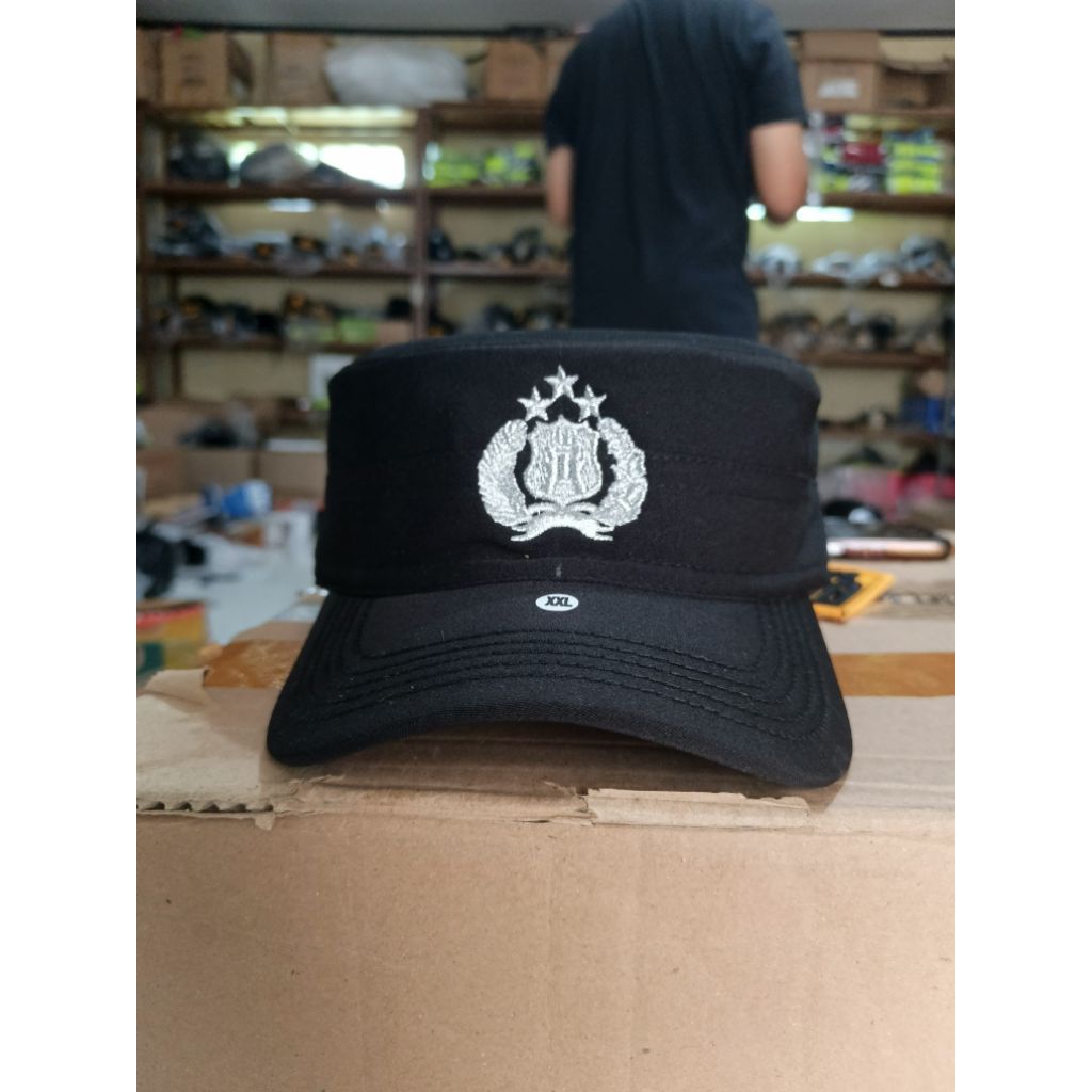 Topi comando bintara / topi polri polisi bintara /pilkep komando bintara / original karstek