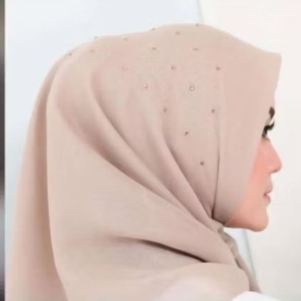 hijab segiempat/hijab Swarovski/hijab mutiara ibu/Swarovski bagian kepala
