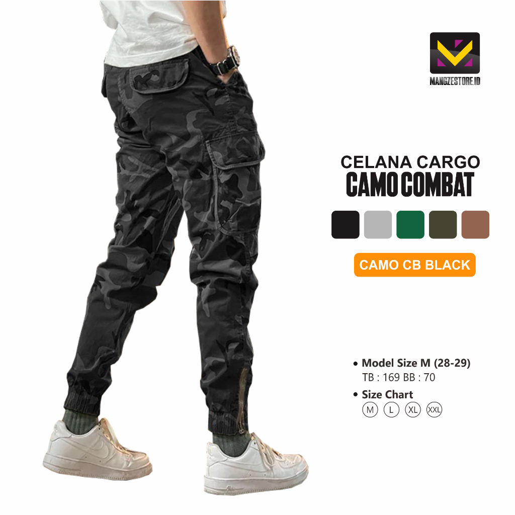 Celana Jogger cargo loreng pria wanita | MANGZESTORE.ID