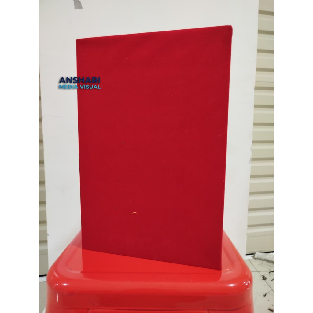 Map Sampul Ijazah/Rapor Polos Bahan Beludru Tebal (Bludru) Warna Merah