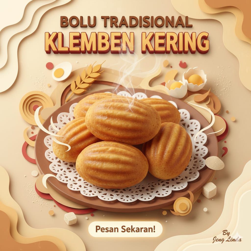 Jajanan Tradisional Kue Palembang / Bolu Kering / Klemben / Plemben