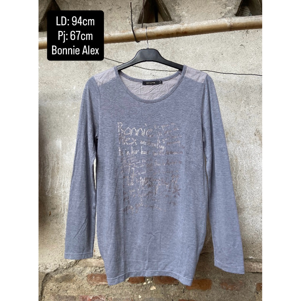 atasan kaos lengan panjang denim