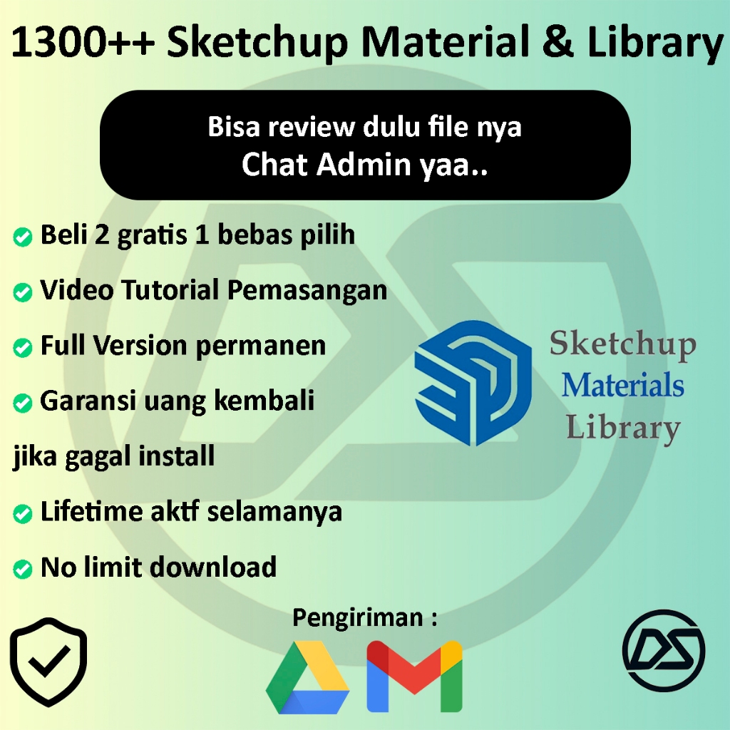 1300++ Sketchup Material & Library