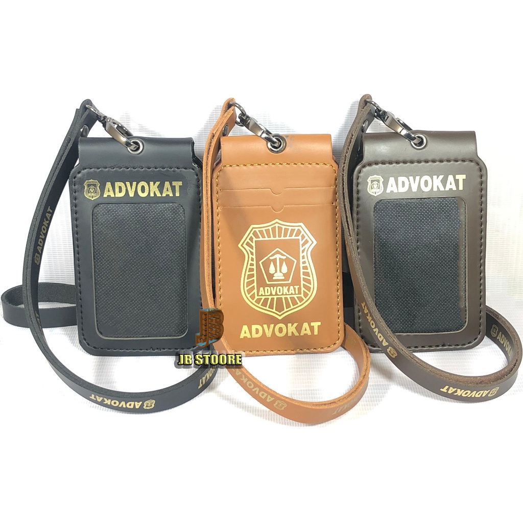 Tempat Id Card ADVOKAT Lipat Magnet Kulit / Id Card Advokat Saku Magnet / name tag advokat lipat