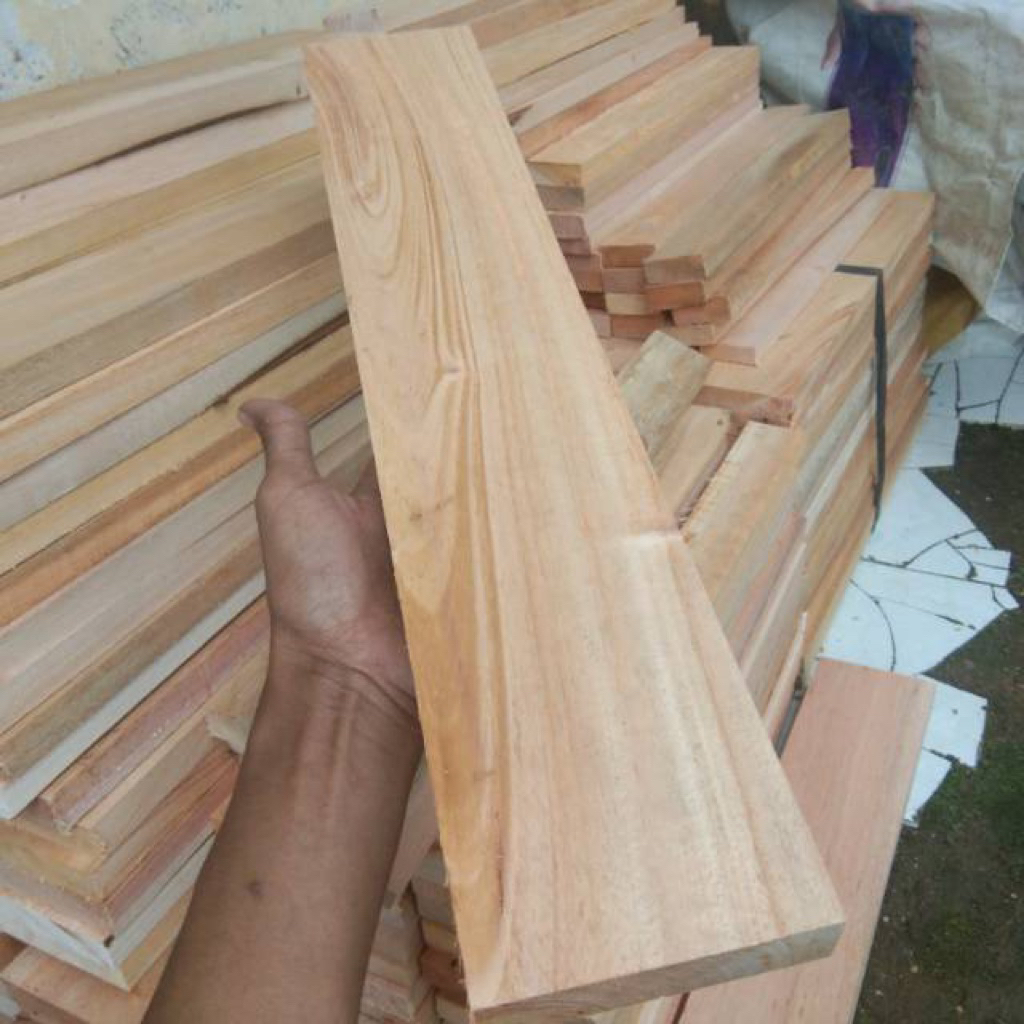 Jual papan kayu jati belanda panjang 15-20 cm / papan kayu jati serba guna