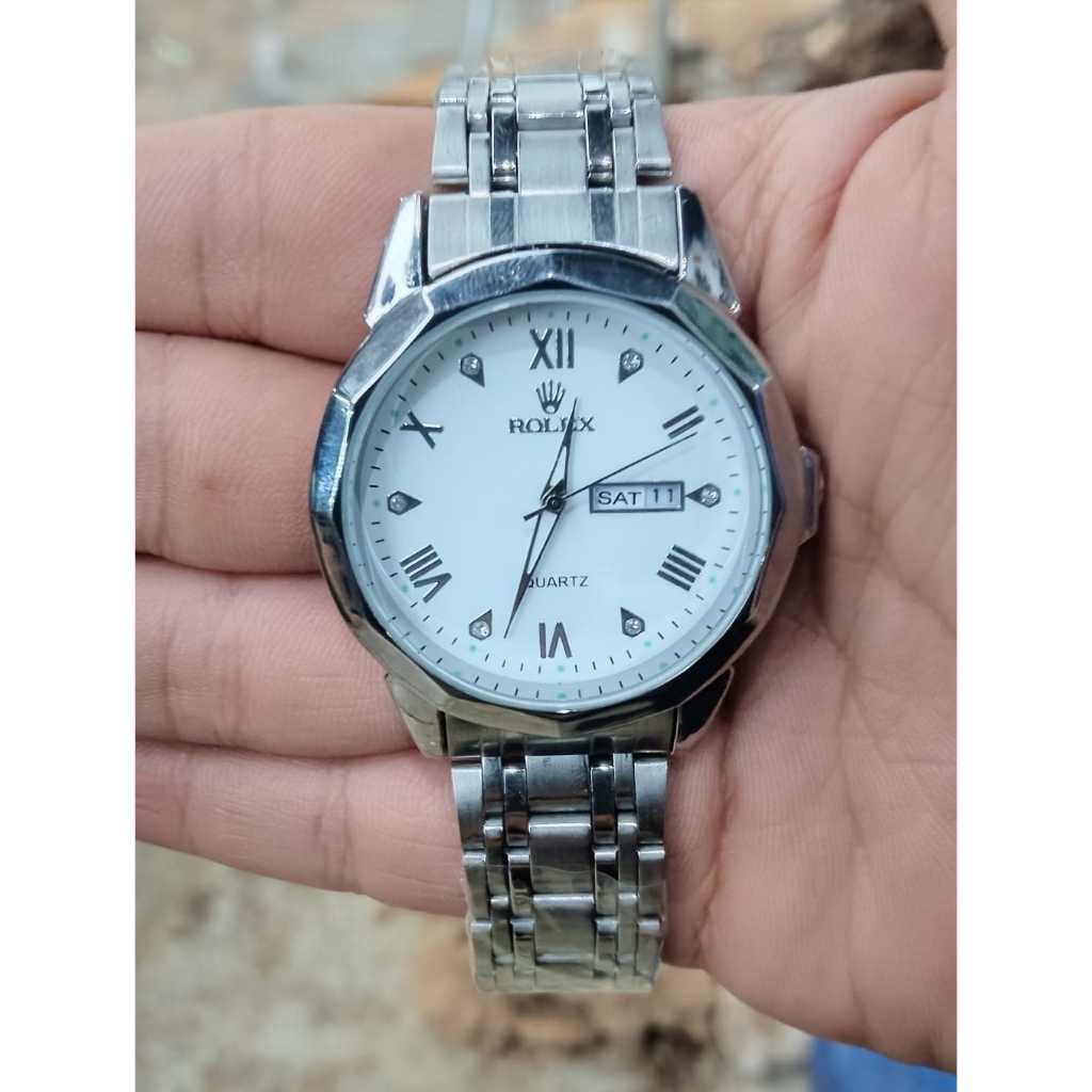 (RJ) Jam Tangan Pria Seiko Romawi Rantai Tanggal Hari Aktif SK-121