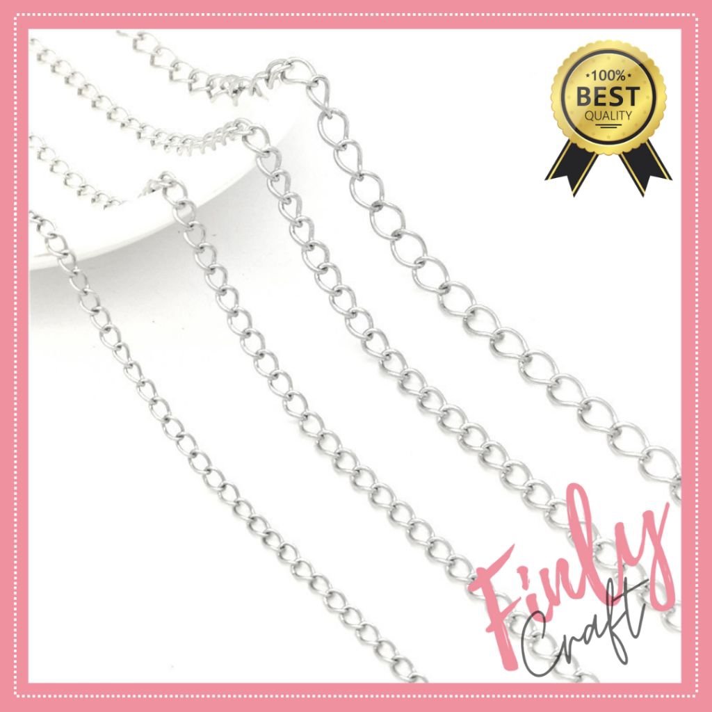 1 METER RANTAI STAINLESS RANTAI STAINLESS STEEL ULIR RANTAI EXTENDER STAINLESS STEEL RANTAI STAINLES