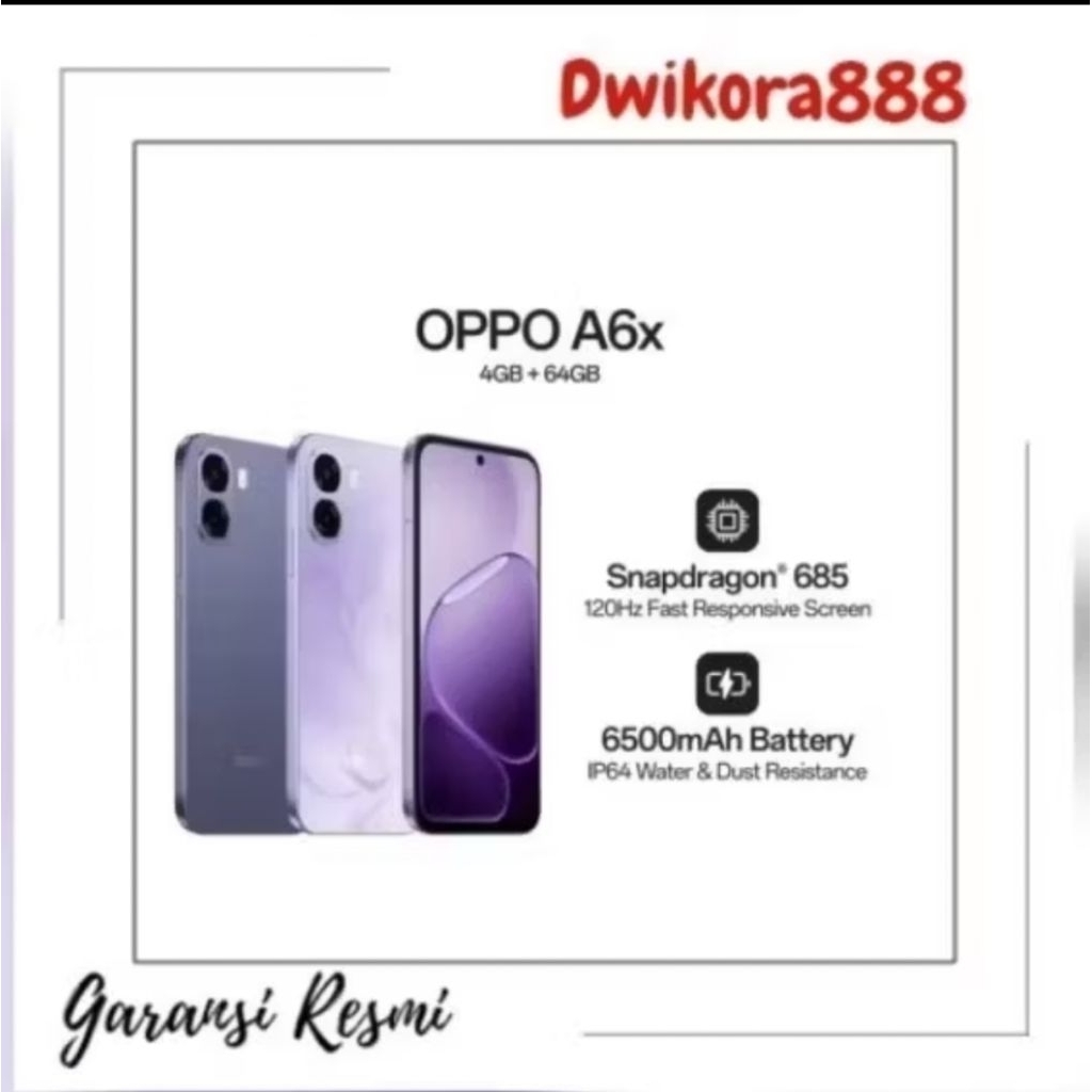 OPPO A6X RAM 4+4/64 GARANSI RESMI OPPO