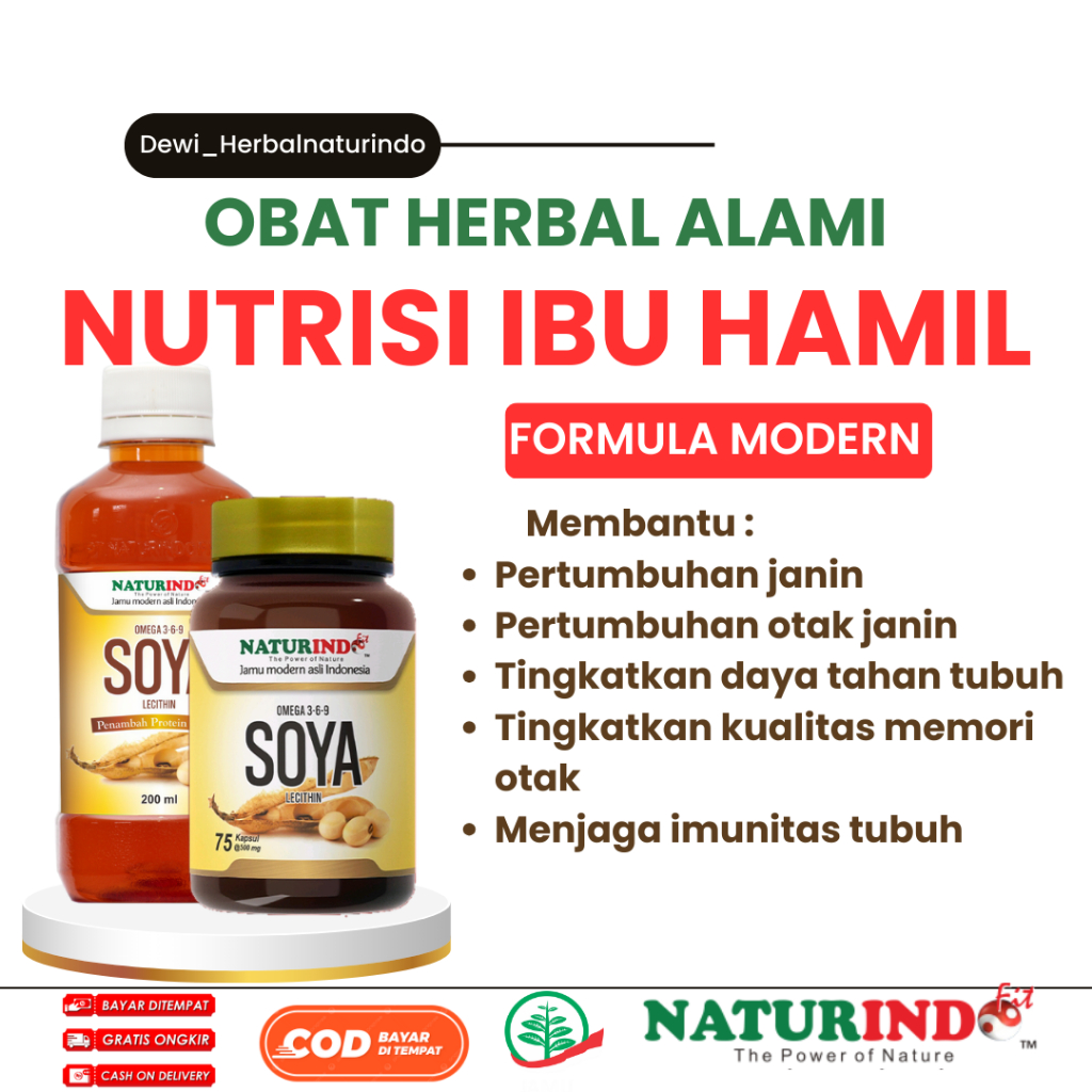 Nutrisi Protein Omega 3 6 9 Obat Herbal Kesehatan Keluarga Ibu Hamil Minyak Soya Lecithin Naturindo