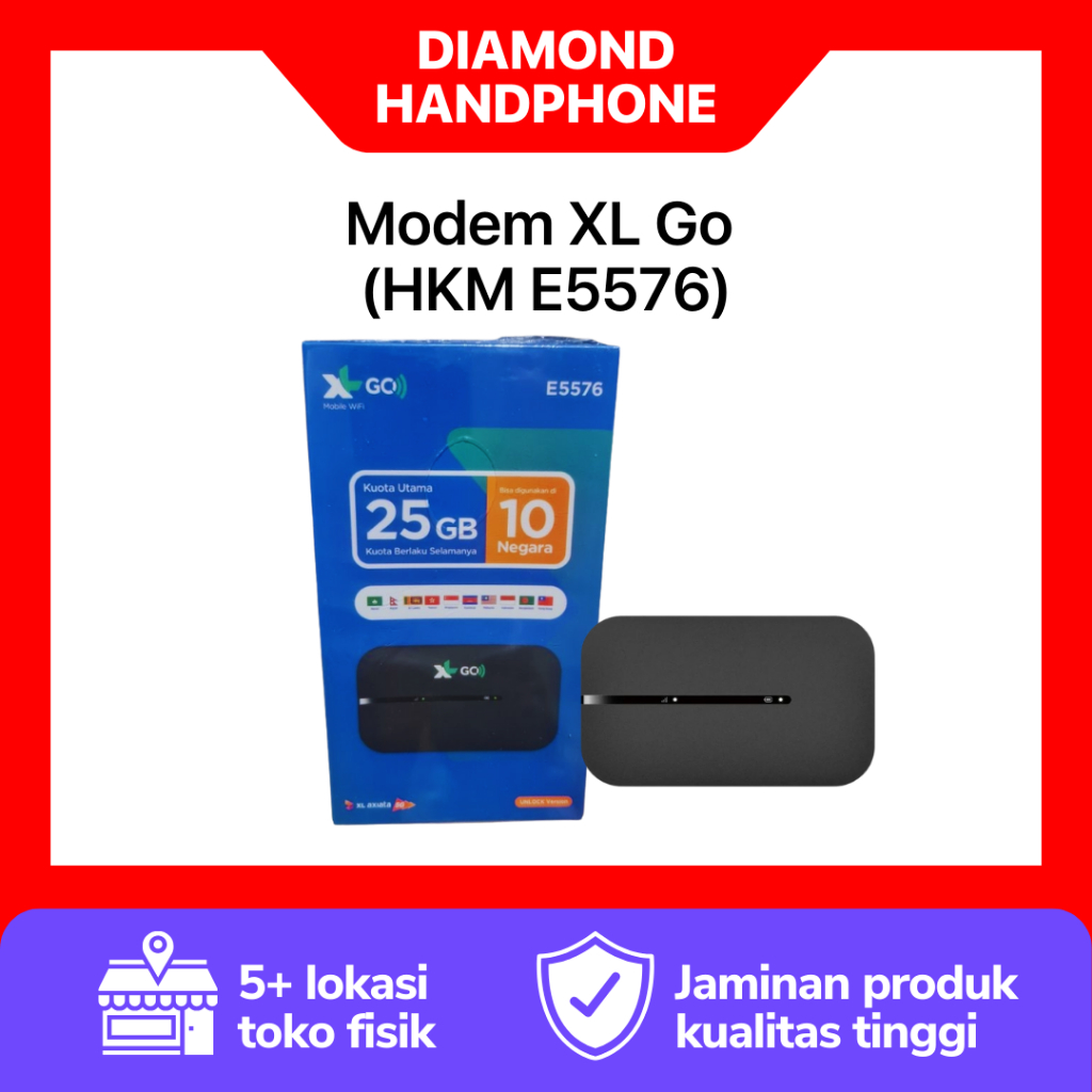 Mifi Modem Wifi 4G XL Go HKM E5576 UNLOCK ALL GSM Free 25GB