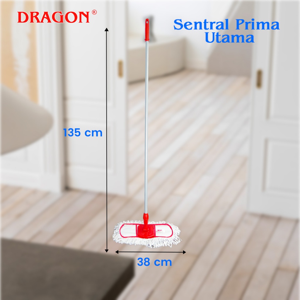 DRAGON Mop Pel Lobi Gagang 135 Cm Pembersih Lantai Cleaning Mop Serbaguna