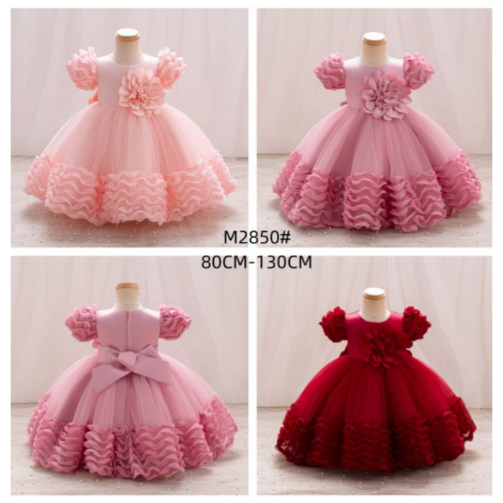 MSS-2025-Gaun  natal anak dress natal anak baju natal anak gaun kembang anak gaun mewah gaun payet d