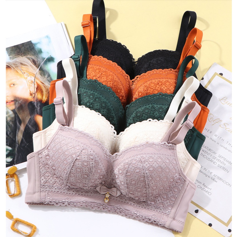 WANGPAY BRA / BH WANITA 208-ori  UKURAN 34-40 TIDAK ADA KAWAT BUSA TEBAL bahan premium,motif renda