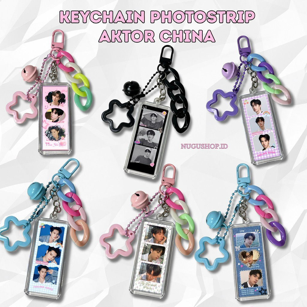 KEYCHAIN PHOTOSTRIP AKTOR CHINA - GANTUNGAN KUNCI AKTOR CHINA GANCI YUAN ZHANG LINGHE LINYI DLL