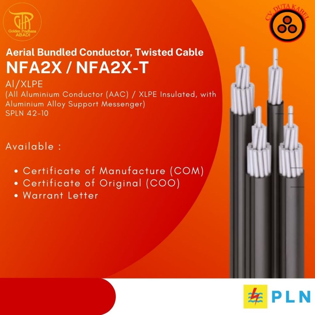 Kabel NFA2X-T 2x95 mm2+70 mm2 SUTRADO / MERINDO (Twisted Cable/Kabel Udara/Kabel PLN/Kabel SR/LVTC)