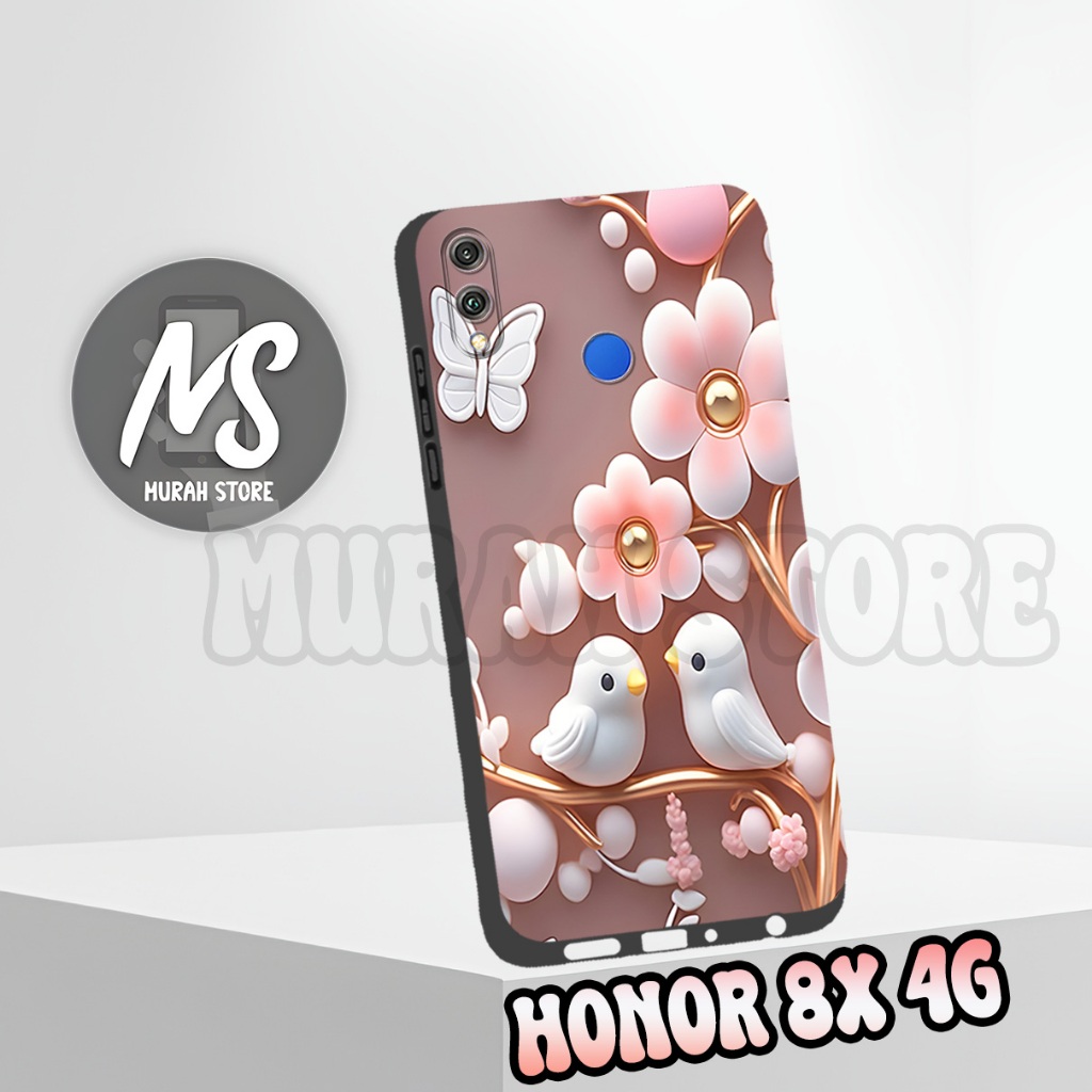 MS35/ Softcase Karet HONOR 8X / Motif Bunga / Case HONOR 8X / Silikon HONOR 8X