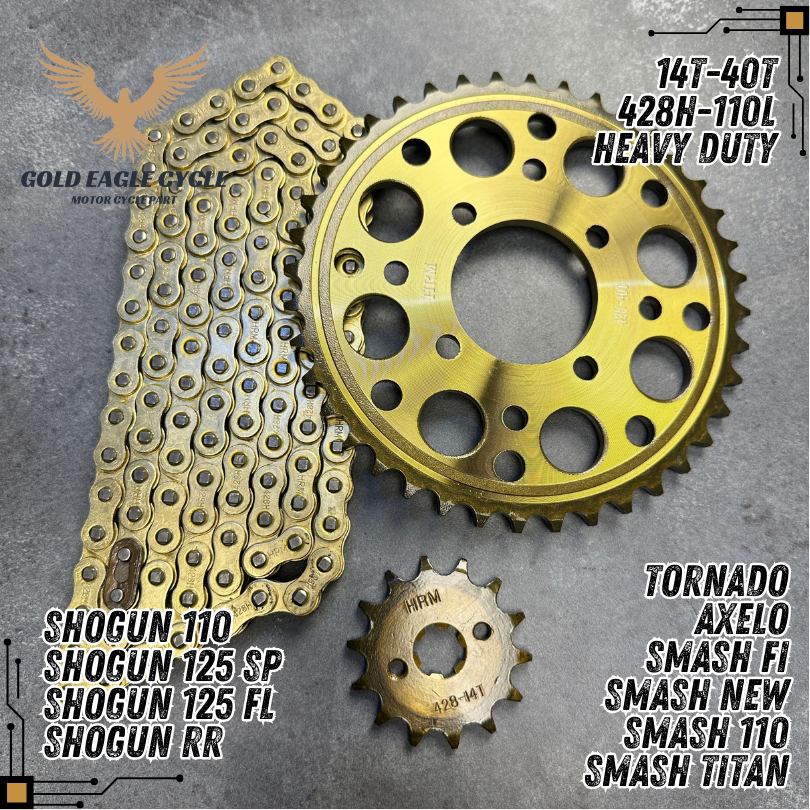 GEAR SET GIR PAKET SMASH NEW SHOGUN 110 125 SHOGUN RR SMASH TITAN SMASH FI AXELO TORNADO ARASHI 40T