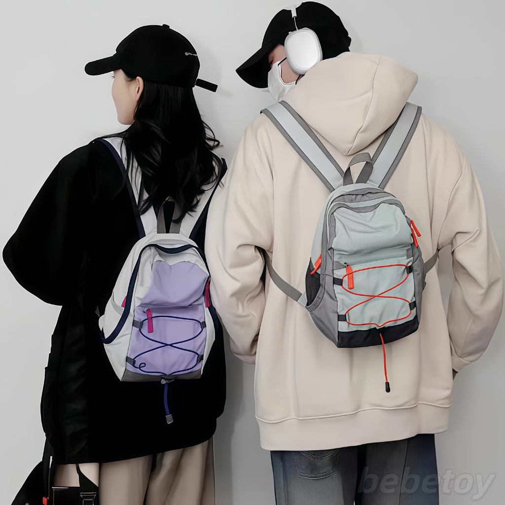 Ransel Mini Desain Serut/Backpack Y2k/Tas Gunung Baru/Tas Komuter Baru/Tas Ransel Fashion Gaya Korea
